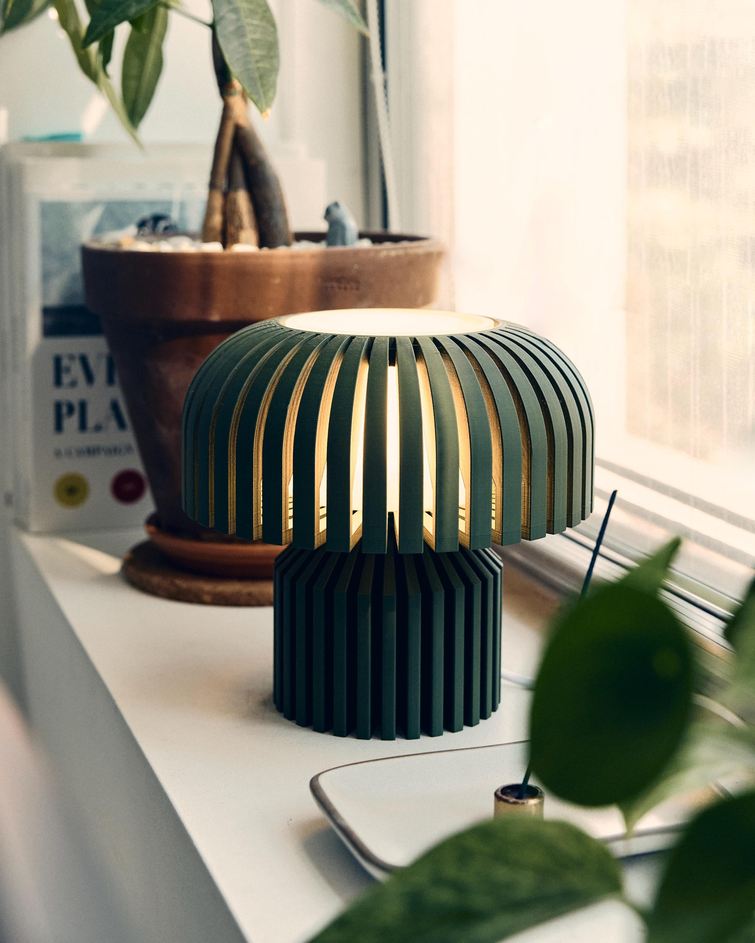 The Maya Lamp - 3D Printed Lamp - Unique Lamp - Desk Lamp - Sustainable Decor - Ethically Made - Futuristic Lamp - Recycled