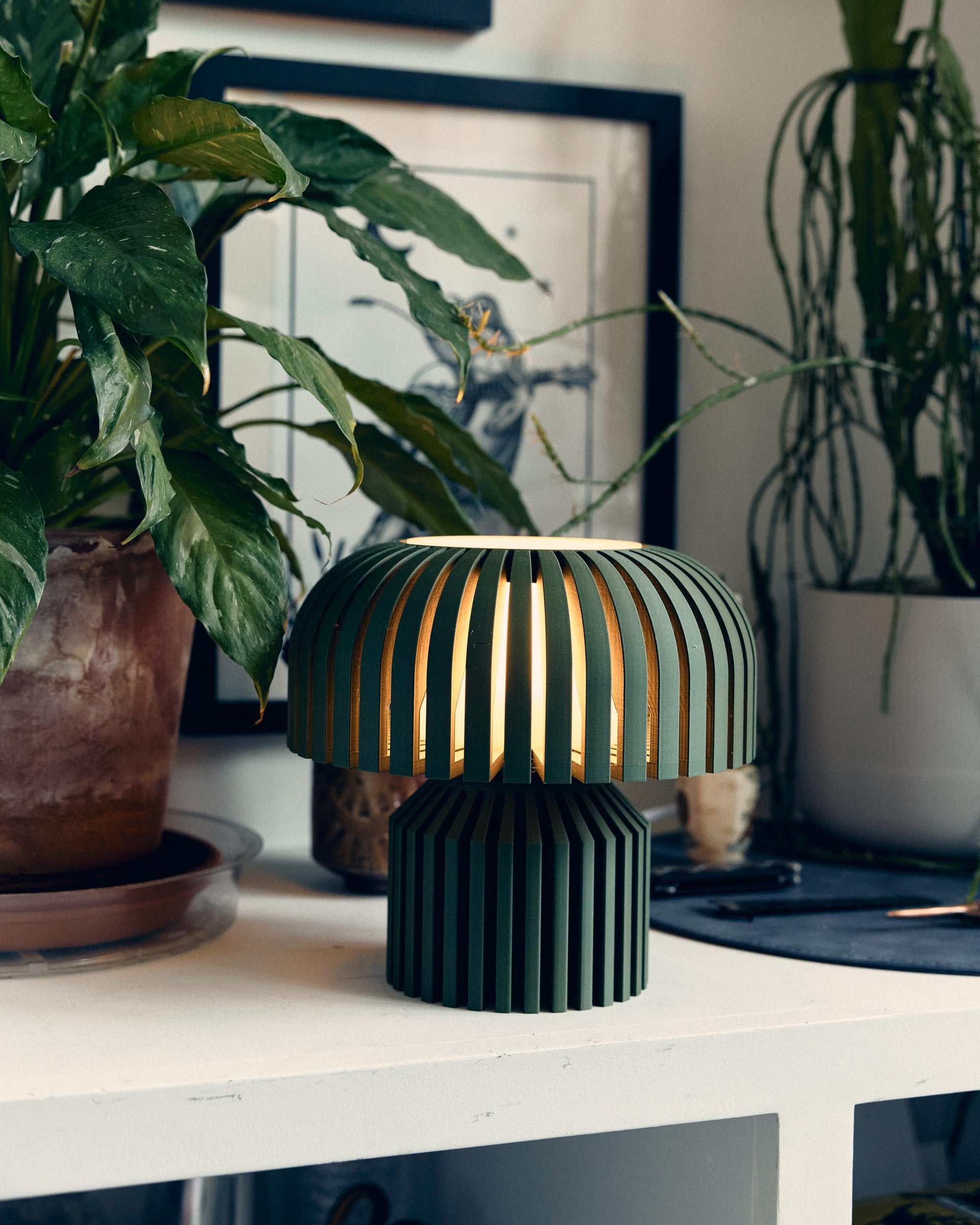 The Maya Lamp - 3D Printed Lamp - Unique Lamp - Desk Lamp - Sustainable Decor - Ethically Made - Futuristic Lamp - Recycled